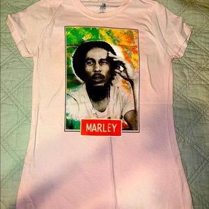 Bob Marley pink t shirt size
